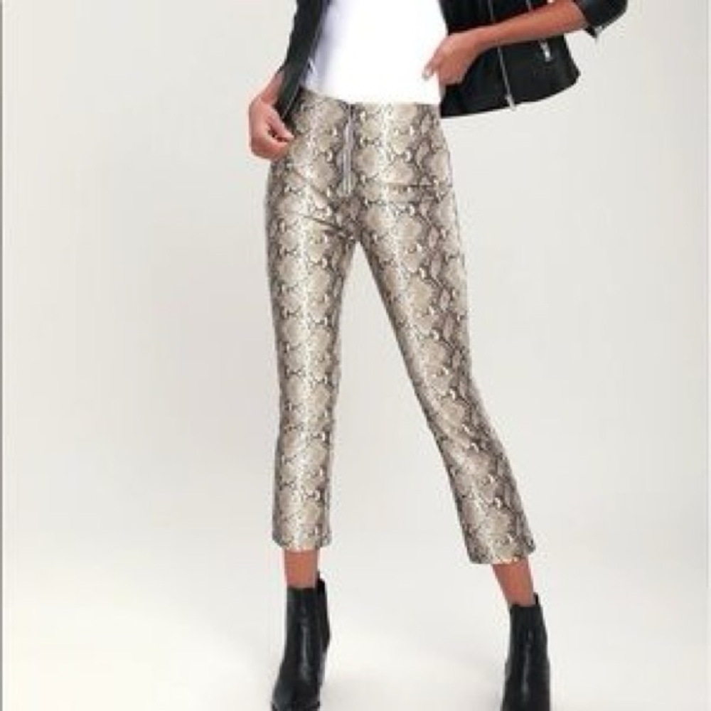 12th Tribe / Wild Honey Vegan Leather Snakeskin Pants